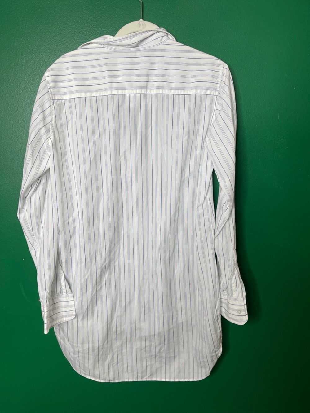 Frank & Eileen NWOT Grayson White Striped Button Down Relaxed Tunic Shirt Sz L - Picture 8 of 8